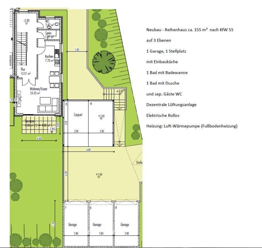 Pronájem domu 155 m², pozemek 100 m², Ansbach, Bavorsko Pronájem domu 155 m², pozemek 100 m², Ansbach, Bavorsko