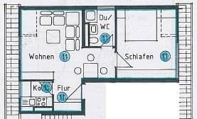 Pronájem bytu 2+1 44 m², Karlsruhe, Bádensko-Württembersko Pronájem bytu 2+1 44 m², Karlsruhe, Bádensko-Württembersko