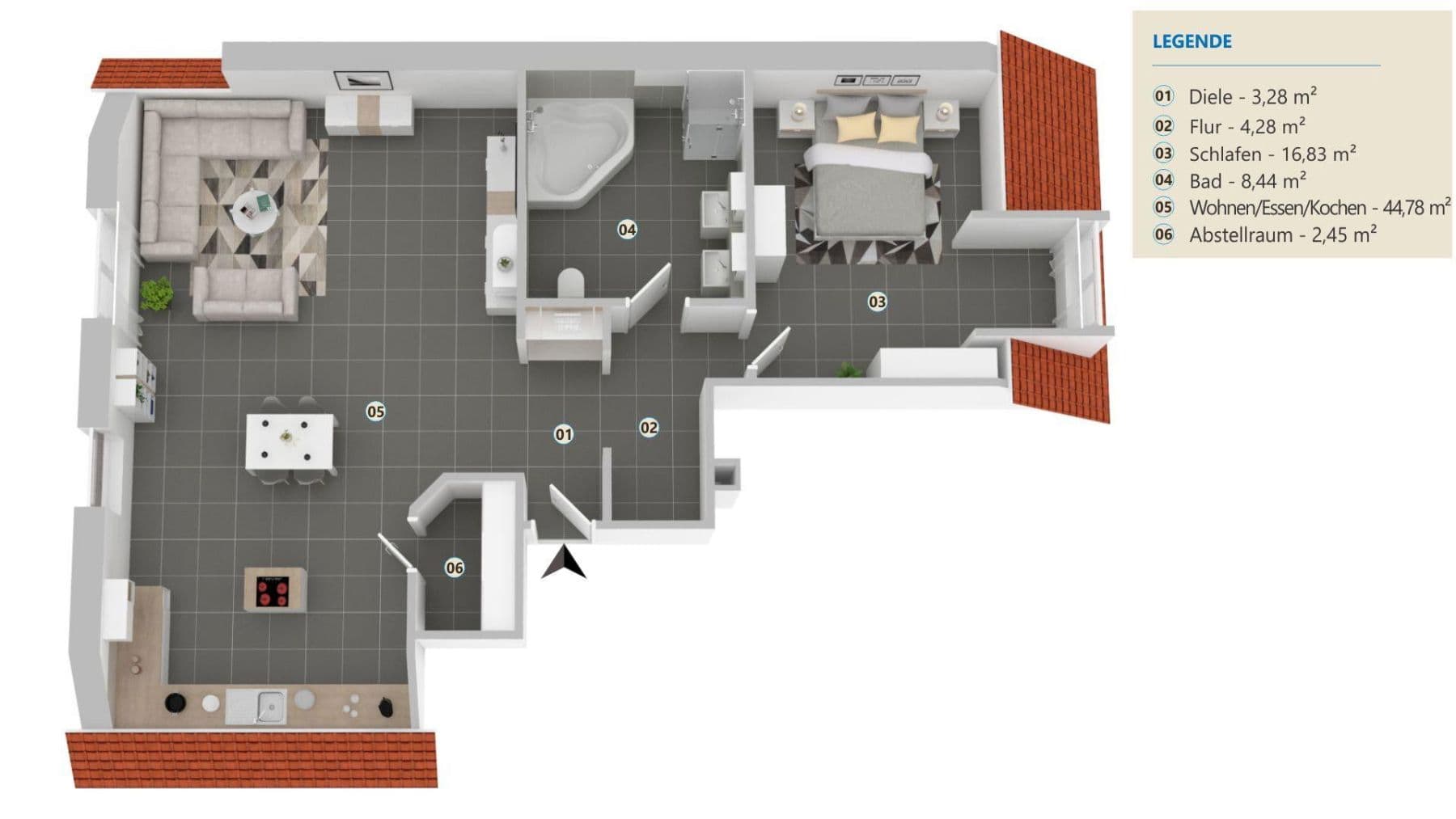 Pronájem bytu 2+kk 75 m², Pariser Str. 359, Kaiserslautern, Porýní-Falc Pronájem bytu 2+kk 75 m², Pariser Str. 359, Kaiserslautern, Porýní-Falc