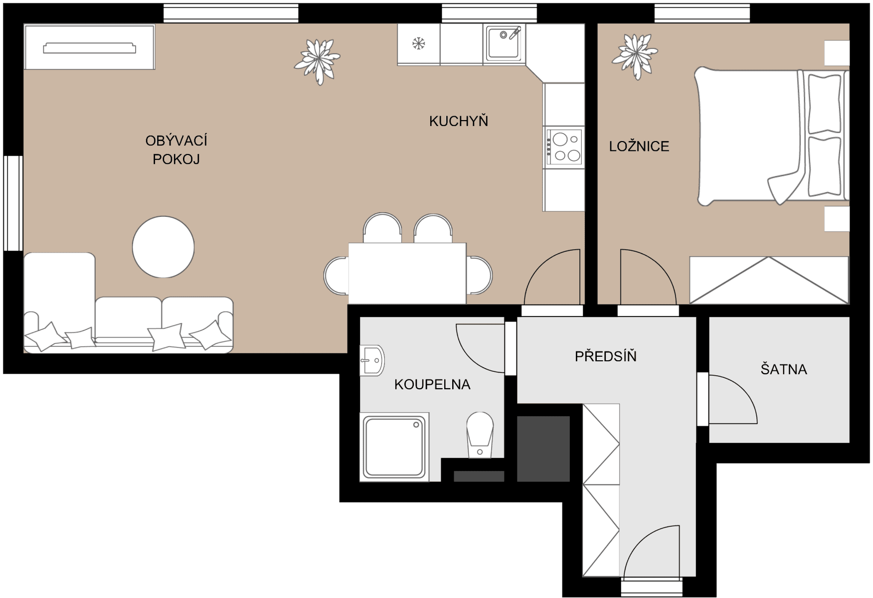 Prodej bytu 2+kk 52 m², Lipová-lázně, Olomoucký kraj Prodej bytu 2+kk 52 m², Lipová-lázně, Olomoucký kraj