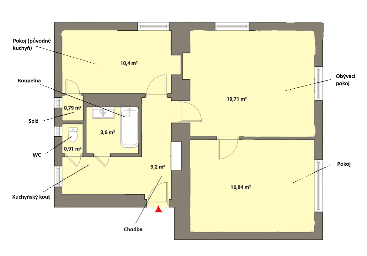 Prodej bytu 3+kk 61 m², Americká, Mariánské Lázně, Karlovarský kraj Prodej bytu 3+kk 61 m², Americká, Mariánské Lázně, Karlovarský kraj