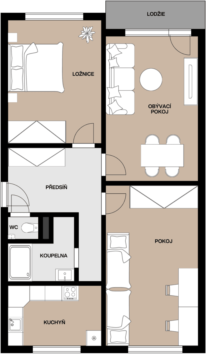 Prodej bytu 3+1 81 m², Saská, Děčín, Ústecký kraj Prodej bytu 3+1 81 m², Saská, Děčín, Ústecký kraj