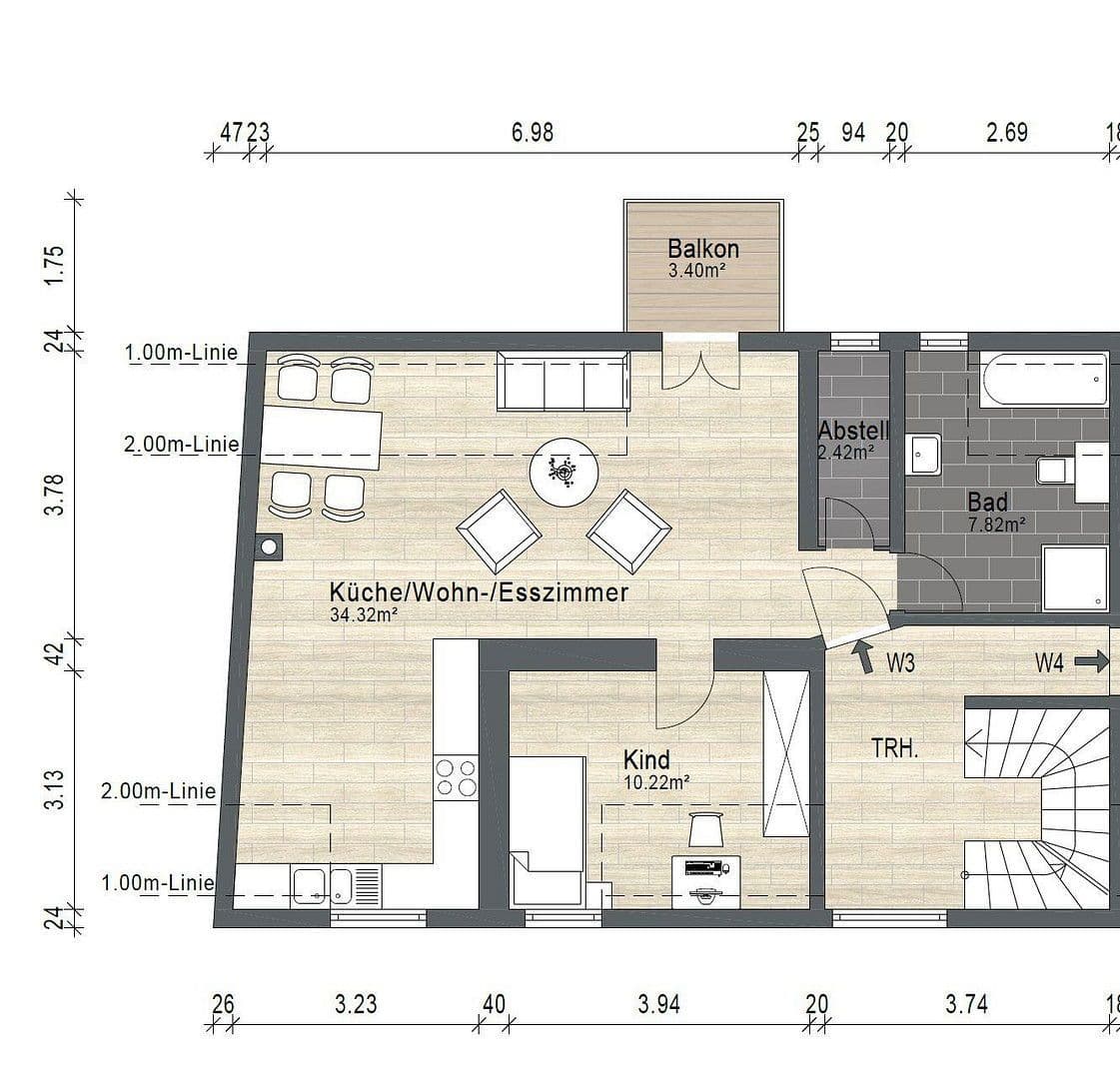 Pronájem bytu 2+1 57 m², Im Rossfeld 2, Feilbingert, Porýní-Falc Pronájem bytu 2+1 57 m², Im Rossfeld 2, Feilbingert, Porýní-Falc