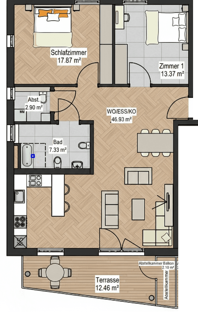 Pronájem bytu 3+1 100 m², Im Dorf 100B, Nordrach, Bádensko-Württembersko Pronájem bytu 3+1 100 m², Im Dorf 100B, Nordrach, Bádensko-Württembersko