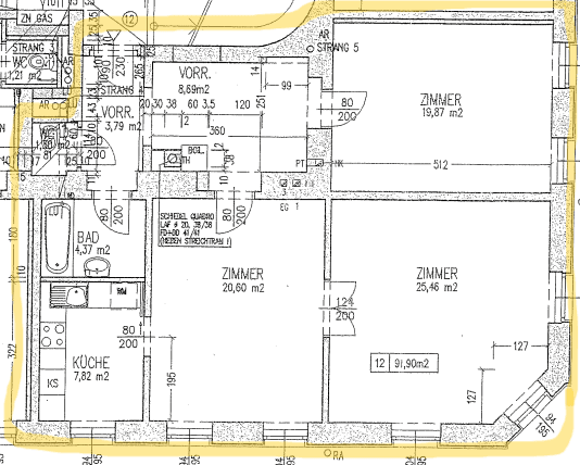 Pronájem bytu 3+1 90 m², Gurkgasse 26, Wien, Wien Pronájem bytu 3+1 90 m², Gurkgasse 26, Wien, Wien