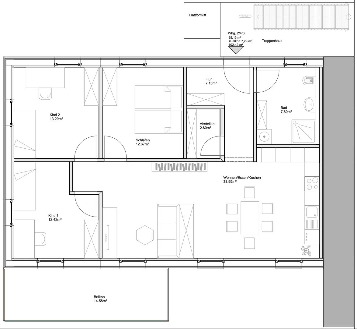 Pronájem bytu 4+1 103 m², Vilsbiburg, Bavorsko Pronájem bytu 4+1 103 m², Vilsbiburg, Bavorsko