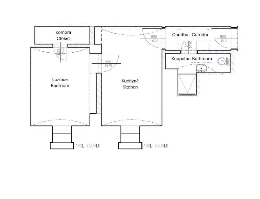Pronájem bytu 2+kk 32 m², Heydukova, Praha, Praha Pronájem bytu 2+kk 32 m², Heydukova, Praha, Praha