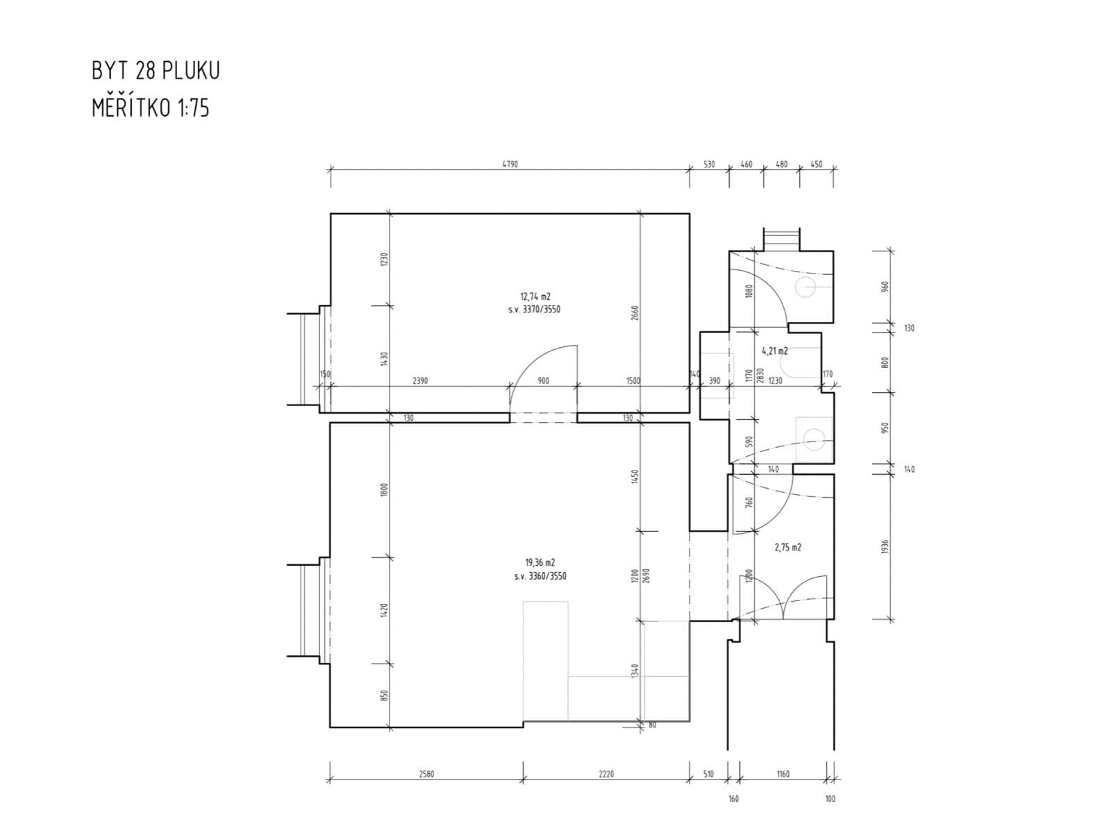 Prodej bytu 2+kk 43 m², 28. pluku, Praha, Praha Prodej bytu 2+kk 43 m², 28. pluku, Praha, Praha