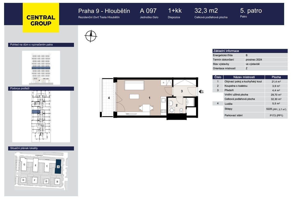 Pronájem bytu 1+kk 35 m², Poděbradská, Praha, Praha Pronájem bytu 1+kk 35 m², Poděbradská, Praha, Praha