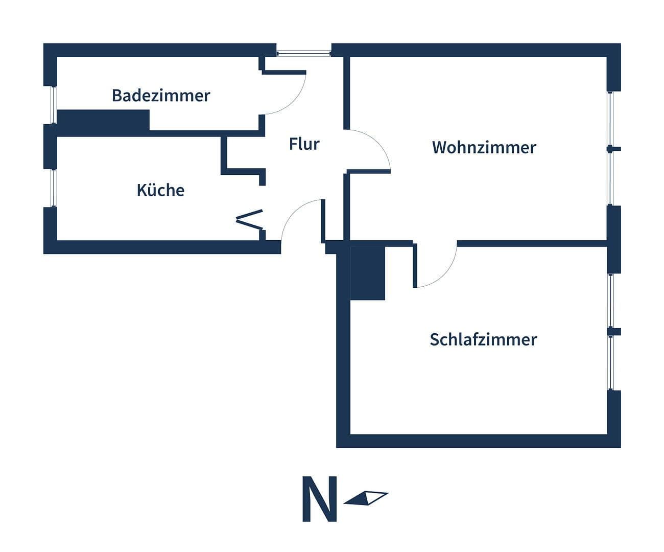 Pronájem bytu 2+1 46 m², Großbothener Straße 5, Grimma, Sasko Pronájem bytu 2+1 46 m², Großbothener Straße 5, Grimma, Sasko