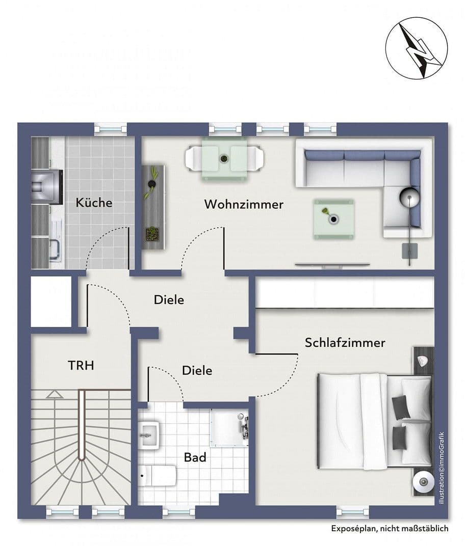 Pronájem bytu 2+1 56 m², Postallee 29, Gladbeck, Severní Porýní-Vestfálsko Pronájem bytu 2+1 56 m², Postallee 29, Gladbeck, Severní Porýní-Vestfálsko
