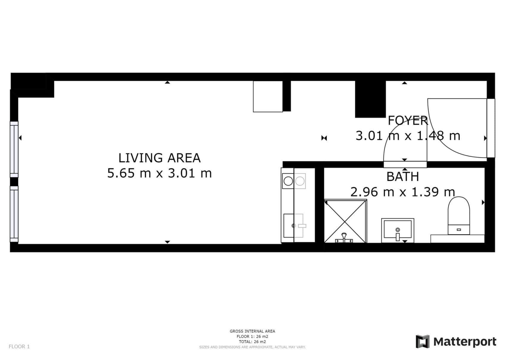 Pronájem bytu 1+kk 26 m², Peroutkova, Praha, Praha Pronájem bytu 1+kk 26 m², Peroutkova, Praha, Praha