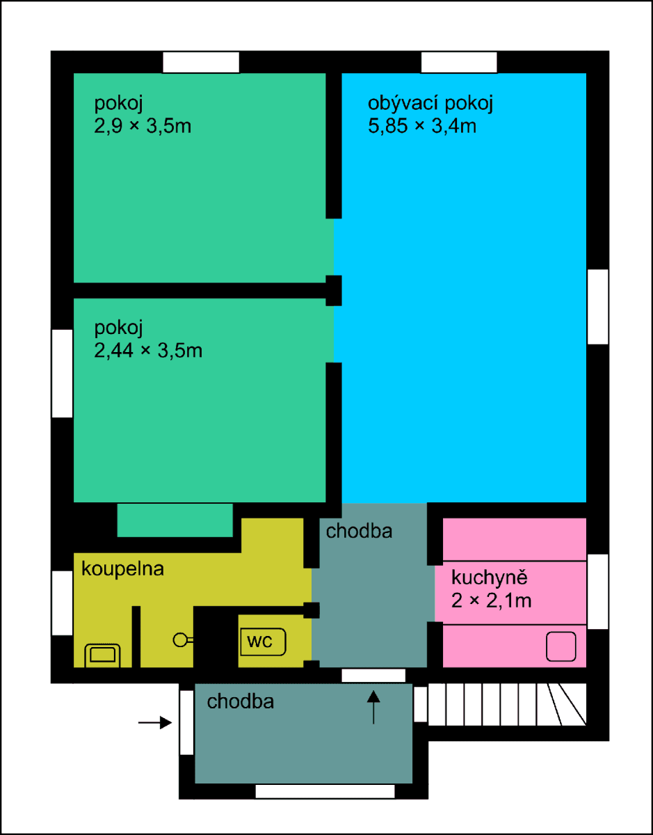 Pronájem domu 70 m², pozemek 600 m², Za potokem, Roztoky, Středočeský kraj Pronájem domu 70 m², pozemek 600 m², Za potokem, Roztoky, Středočeský kraj
