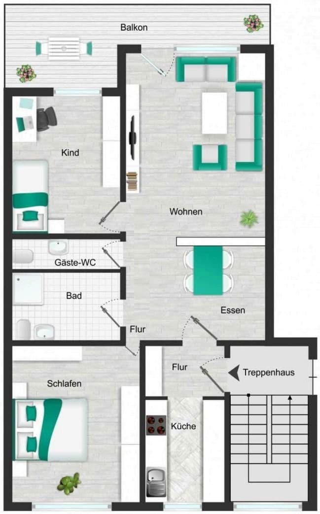 Pronájem bytu 3+1 84 m², Am Steinbrink 27, Bad Salzuflen, Severní Porýní-Vestfálsko Pronájem bytu 3+1 84 m², Am Steinbrink 27, Bad Salzuflen, Severní Porýní-Vestfálsko