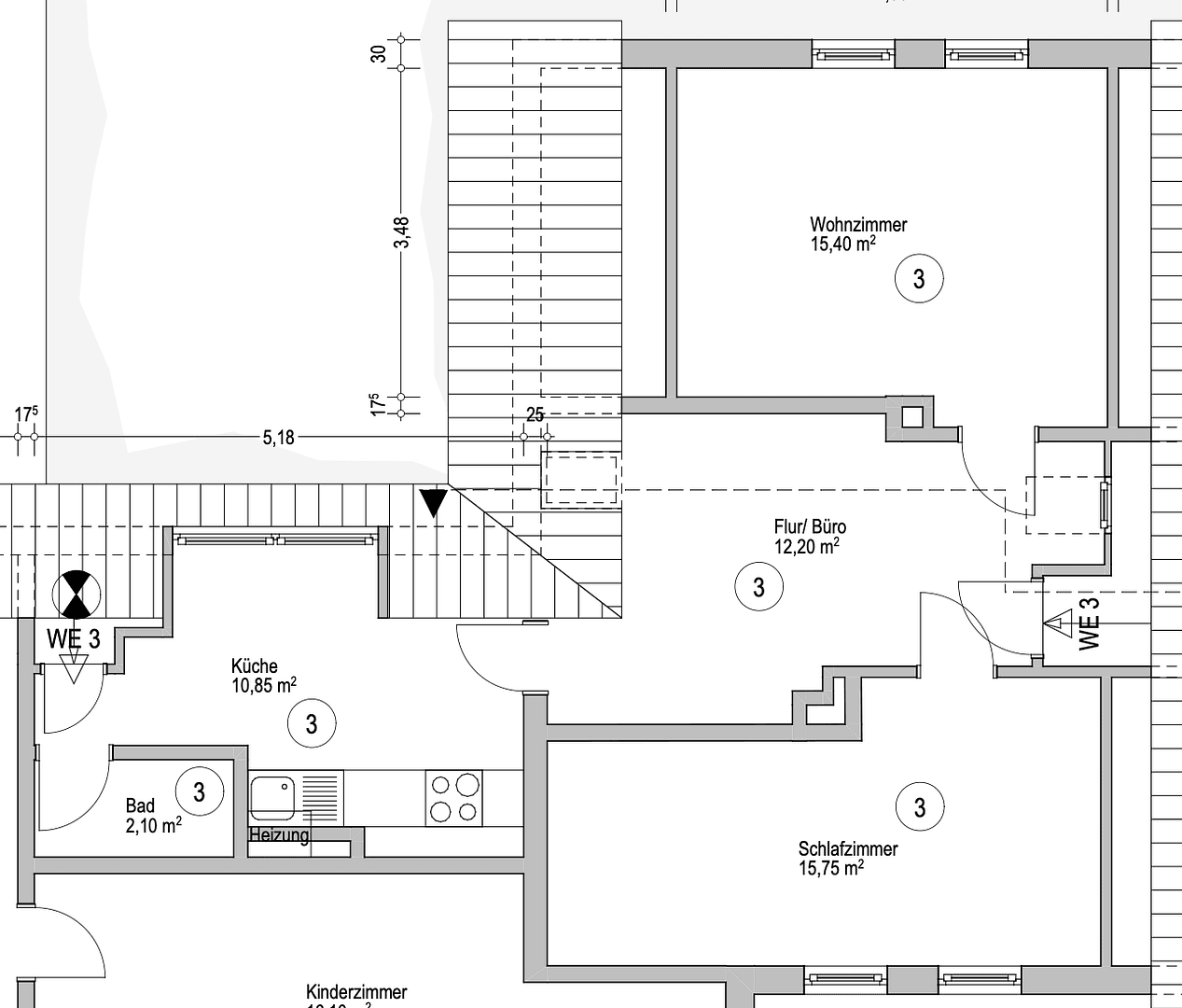 Pronájem bytu 2+1 56 m², Radebergstraße 18, Syke, Dolní Sasko Pronájem bytu 2+1 56 m², Radebergstraße 18, Syke, Dolní Sasko