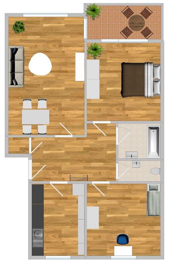Prodej bytu 3+1 80 m², Moltkestr. 44, Altrip, Porýní-Falc Prodej bytu 3+1 80 m², Moltkestr. 44, Altrip, Porýní-Falc
