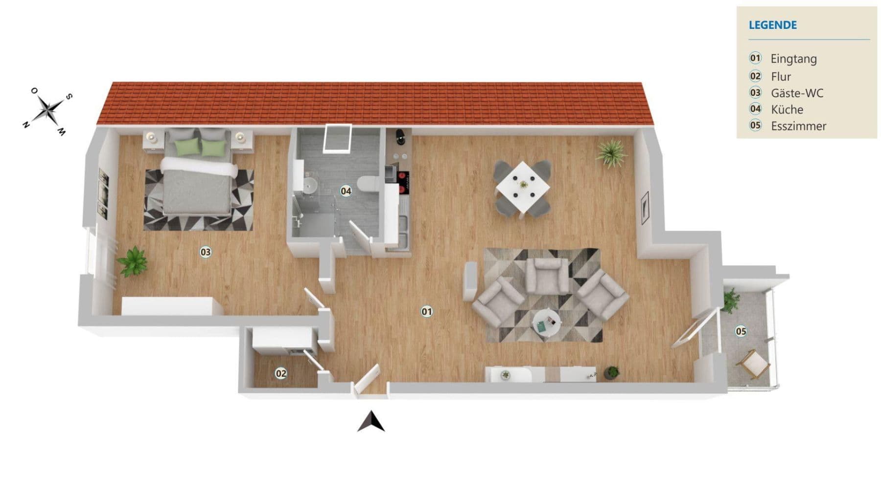 Pronájem bytu 2+1 65 m², Hölderlinstrasse 13A, Kaiserslautern-Hohenecken, Porýní-Falc Pronájem bytu 2+1 65 m², Hölderlinstrasse 13A, Kaiserslautern-Hohenecken, Porýní-Falc