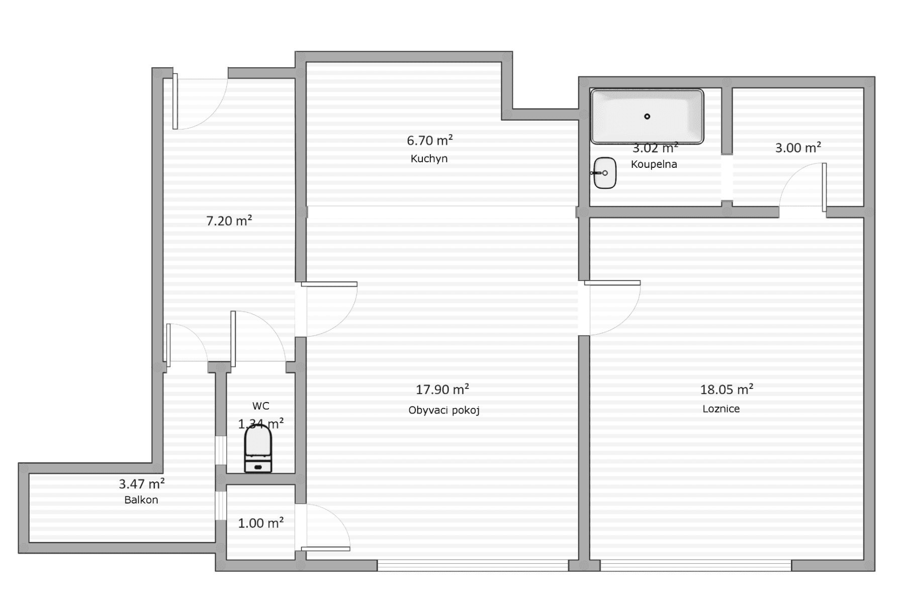Pronájem bytu 2+kk 62 m², Josefa Čapka, Kladno, Středočeský kraj Pronájem bytu 2+kk 62 m², Josefa Čapka, Kladno, Středočeský kraj