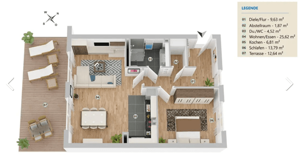 Pronájem bytu 2+1 75 m², Kirschblütenweg 11, Düsseldorf, Severní Porýní-Vestfálsko Pronájem bytu 2+1 75 m², Kirschblütenweg 11, Düsseldorf, Severní Porýní-Vestfálsko