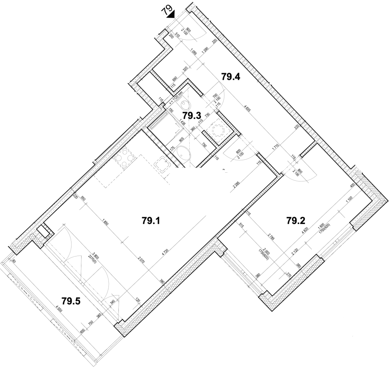 Pronájem bytu 2+kk 60 m², Měchnovská, Praha, Praha Pronájem bytu 2+kk 60 m², Měchnovská, Praha, Praha