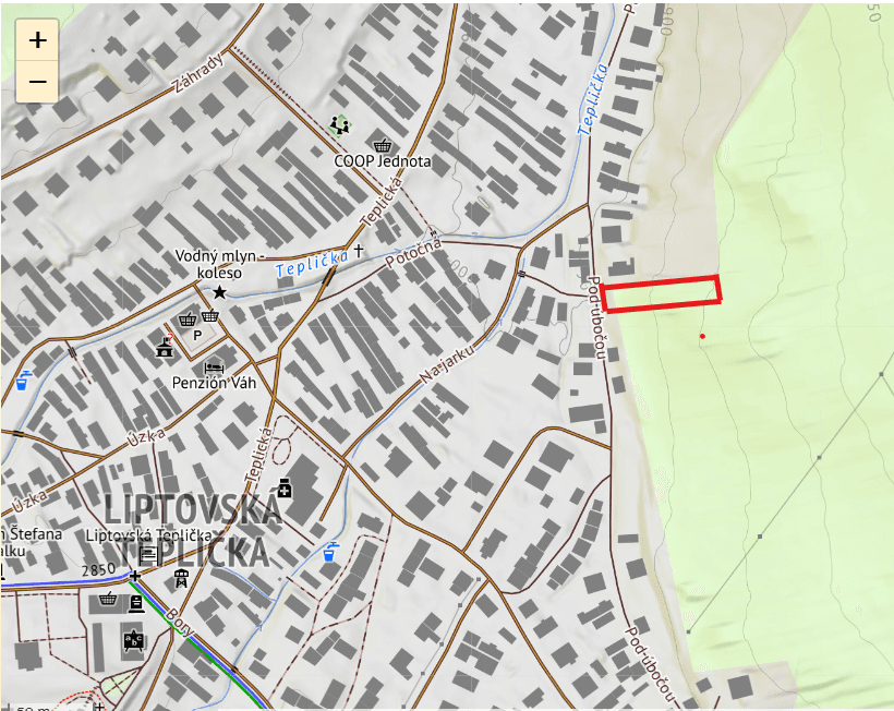 Prodej pozemku 1.088 m², Pod úbočou, Liptovská Teplička, Prešovský kraj Prodej pozemku 1.088 m², Pod úbočou, Liptovská Teplička, Prešovský kraj