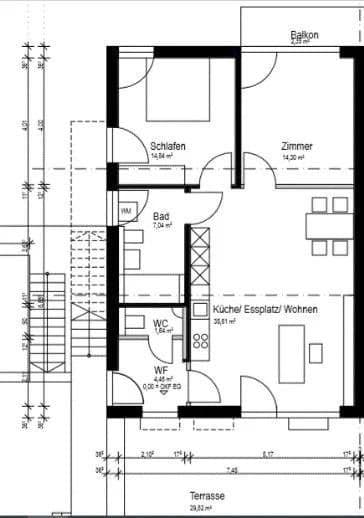 Pronájem bytu 3+1 80 m², Schlierbachstraße 17, Hetzles, Bavorsko Pronájem bytu 3+1 80 m², Schlierbachstraße 17, Hetzles, Bavorsko