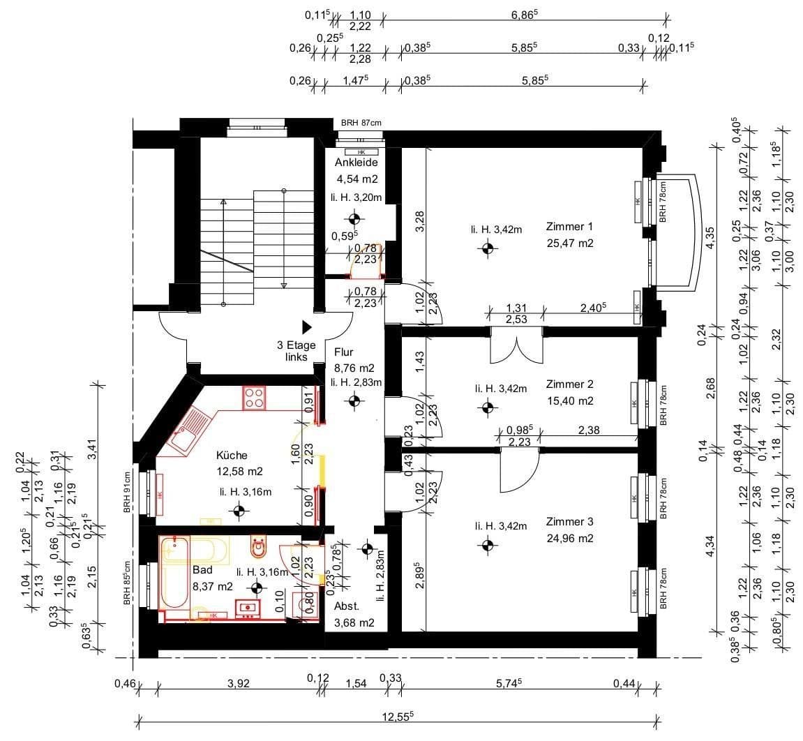 Pronájem bytu 3+kk 104 m², Yorckstr. 84b, Berlin, Berlín Pronájem bytu 3+kk 104 m², Yorckstr. 84b, Berlin, Berlín