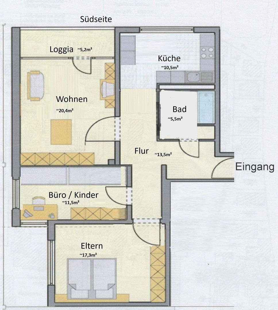 Pronájem bytu 3+1 80 m², Ludwigshafen am Rhein, Porýní-Falc Pronájem bytu 3+1 80 m², Ludwigshafen am Rhein, Porýní-Falc
