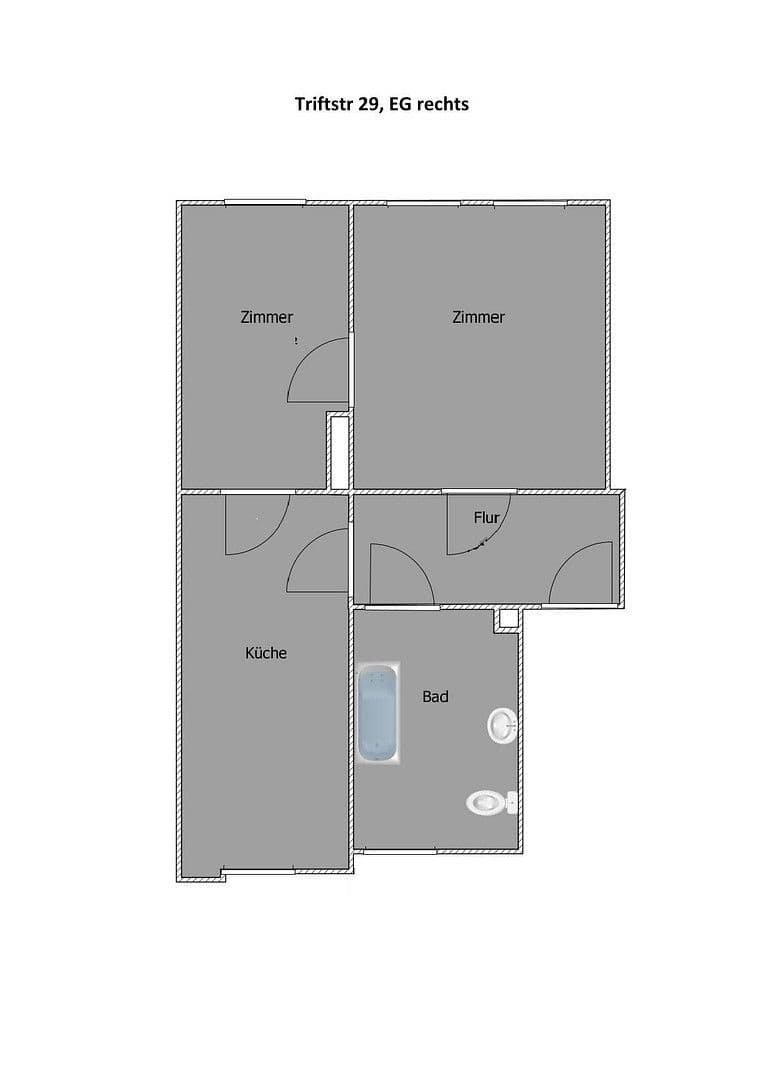 Pronájem bytu 2+1 60 m², Triftstraße 29, Halle, Sasko-Anhaltsko Pronájem bytu 2+1 60 m², Triftstraße 29, Halle, Sasko-Anhaltsko