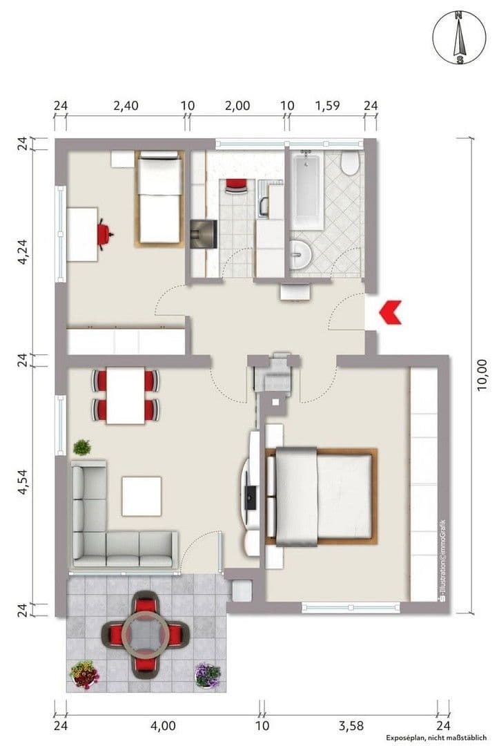 Pronájem bytu 3+1 75 m², Remseck am Neckar, Bádensko-Württembersko Pronájem bytu 3+1 75 m², Remseck am Neckar, Bádensko-Württembersko