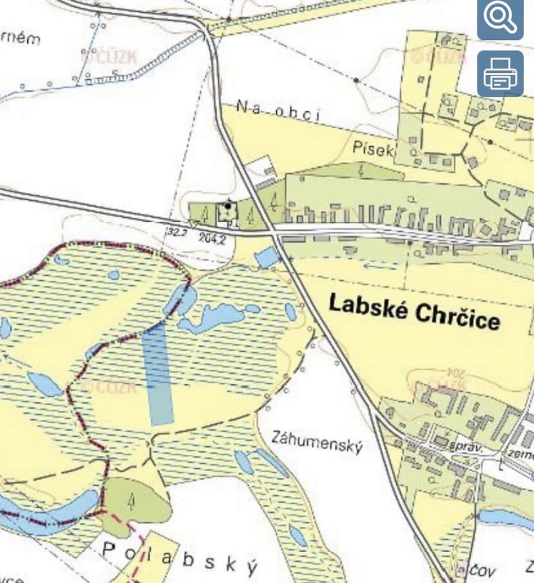 Prodej chaty, chalupy 6.990 m², pozemek 6.990 m², Labské Chrčice, Pardubický kraj Prodej chaty, chalupy 6.990 m², pozemek 6.990 m², Labské Chrčice, Pardubický kraj