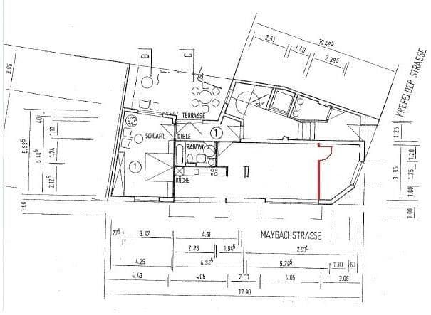 Pronájem bytu 2+1 79 m², Krefelder Str. 10, Köln, Severní Porýní-Vestfálsko Pronájem bytu 2+1 79 m², Krefelder Str. 10, Köln, Severní Porýní-Vestfálsko
