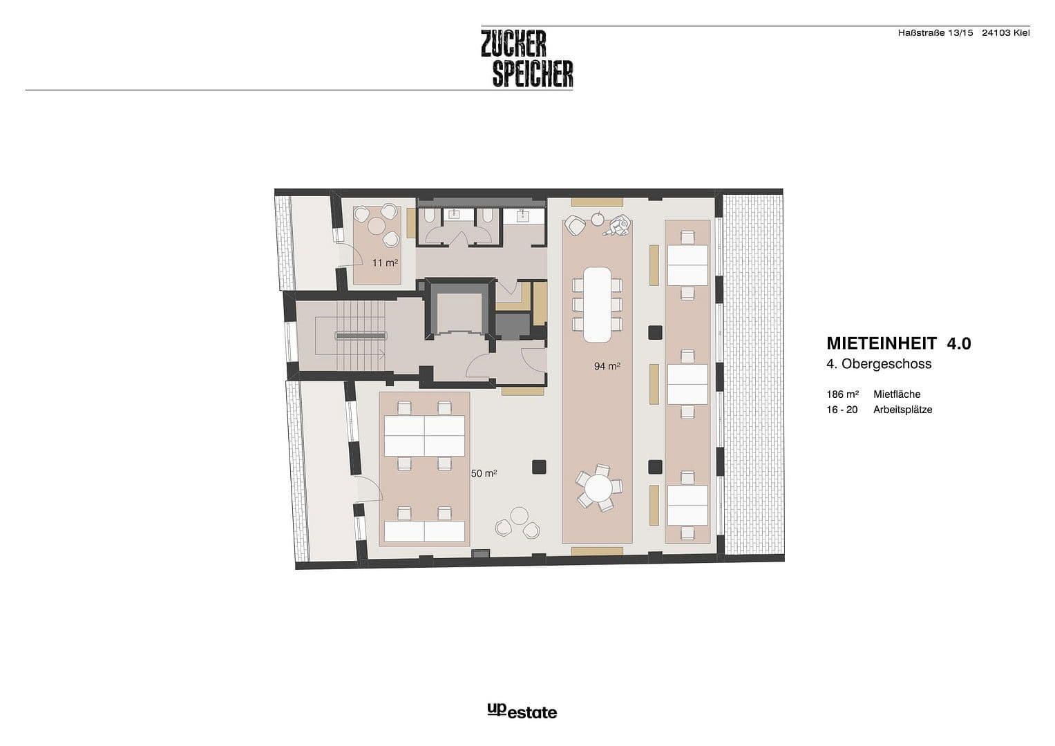 Pronájem kanceláře 211 m², Haßstraße 13/15, Kiel, Šlesvicko-Holštýnsko Pronájem kanceláře 211 m², Haßstraße 13/15, Kiel, Šlesvicko-Holštýnsko