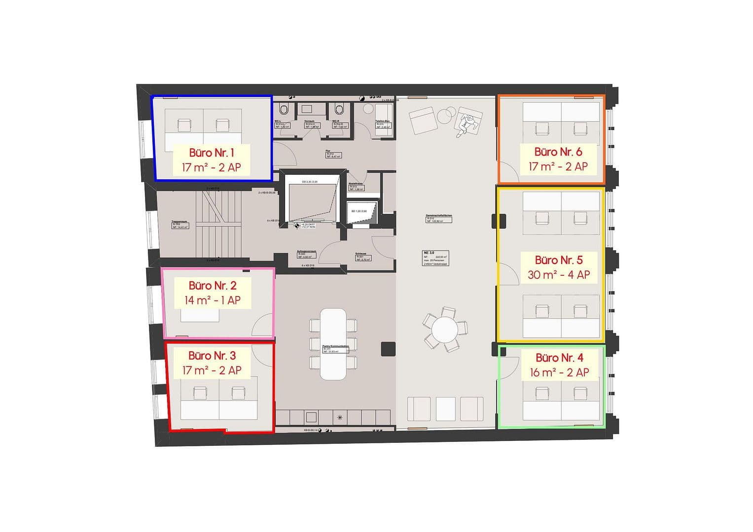 Pronájem kanceláře 225 m², Haßstraße 13/15, Kiel, Šlesvicko-Holštýnsko Pronájem kanceláře 225 m², Haßstraße 13/15, Kiel, Šlesvicko-Holštýnsko