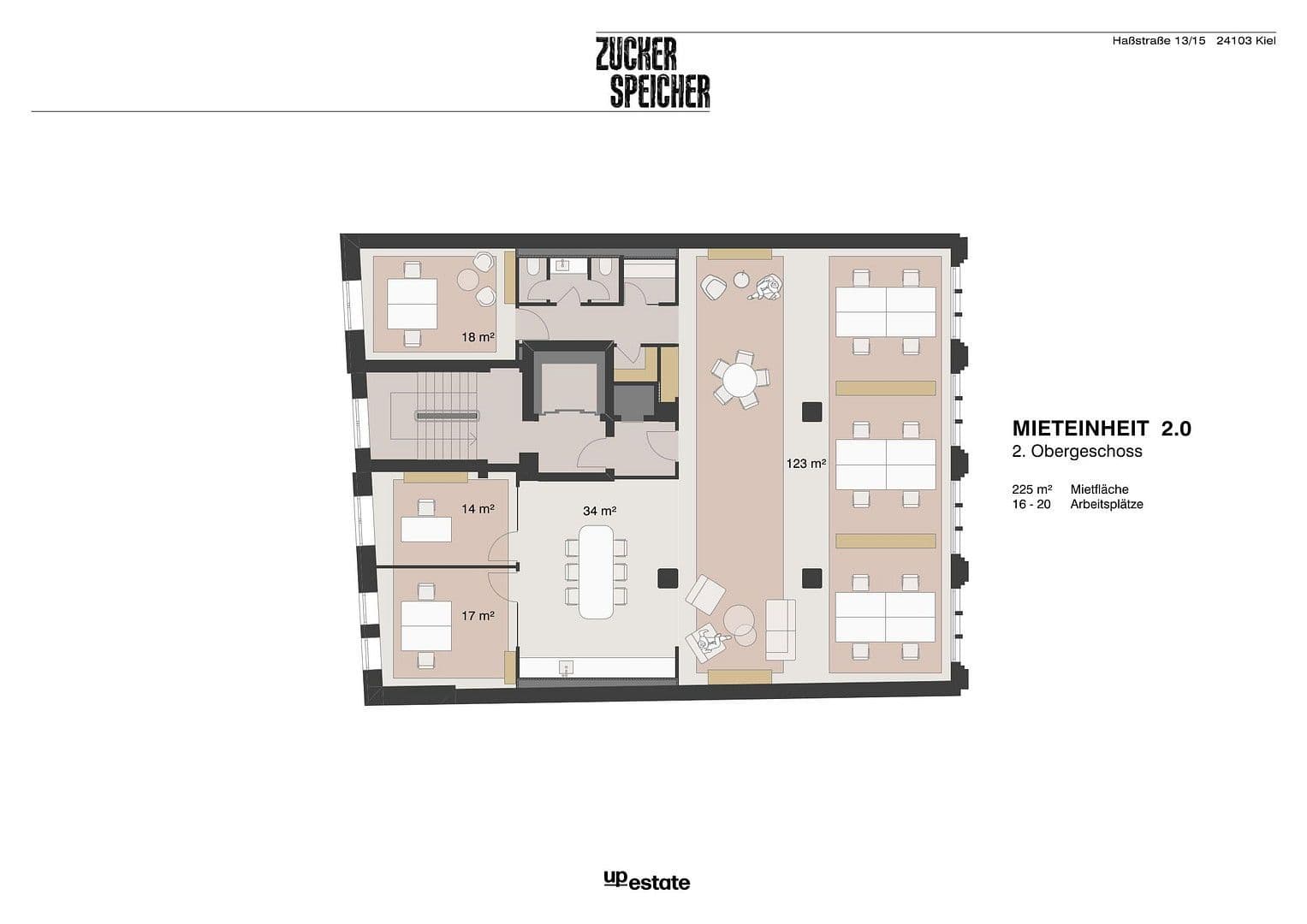 Pronájem kanceláře 250 m², Haßstraße 13/15, Kiel, Šlesvicko-Holštýnsko Pronájem kanceláře 250 m², Haßstraße 13/15, Kiel, Šlesvicko-Holštýnsko