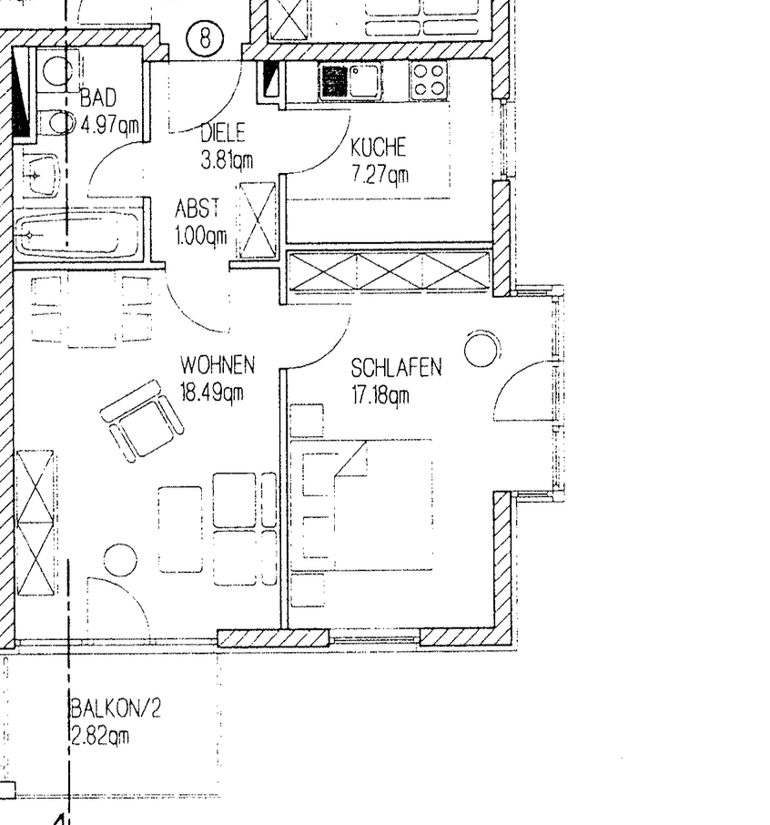 Pronájem bytu 2+1 56 m², Am Bahnhof 71, Frankenberg/Sachsen, Sasko Pronájem bytu 2+1 56 m², Am Bahnhof 71, Frankenberg/Sachsen, Sasko