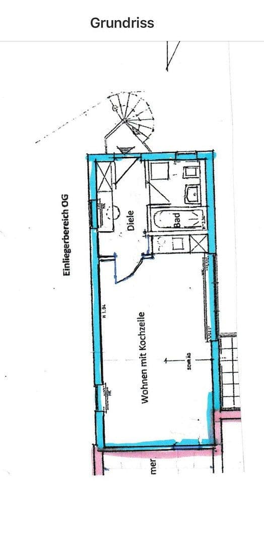 Pronájem bytu 1+1 35 m², Wiesbaden, Hessen Pronájem bytu 1+1 35 m², Wiesbaden, Hessen