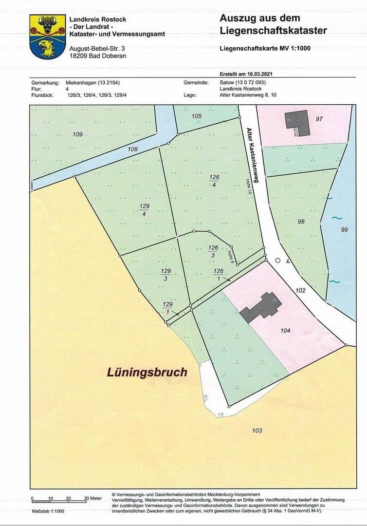 Prodej pozemku 2.000 m², Alter Kastanienweg 8, Satow, Mecklenburg-Vorpommern Prodej pozemku 2.000 m², Alter Kastanienweg 8, Satow, Mecklenburg-Vorpommern