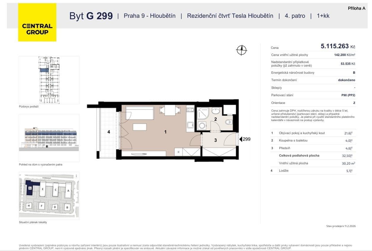Pronájem bytu 1+kk 32 m², Poděbradská, Praha, Praha Pronájem bytu 1+kk 32 m², Poděbradská, Praha, Praha