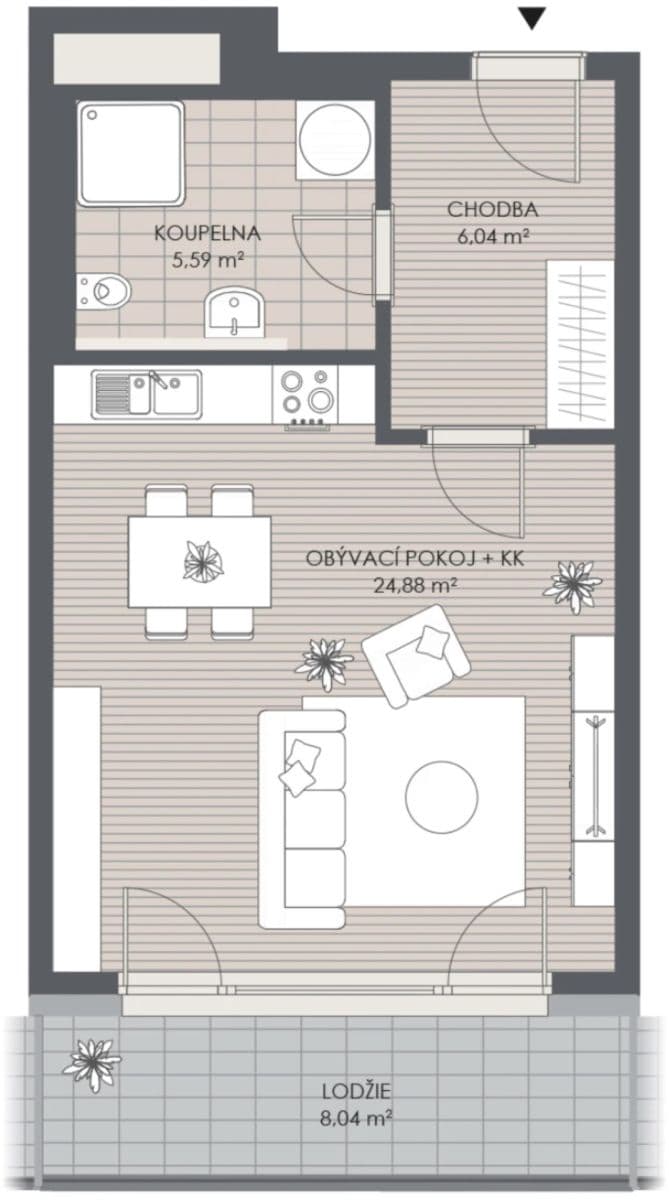 Pronájem bytu 1+kk 38 m², Tupolevova, Praha, Praha Pronájem bytu 1+kk 38 m², Tupolevova, Praha, Praha