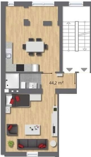 Pronájem bytu 1+kk 45 m², Essen, Frohnhausen, Essen, Severní Porýní-Vestfálsko Pronájem bytu 1+kk 45 m², Essen, Frohnhausen, Essen, Severní Porýní-Vestfálsko