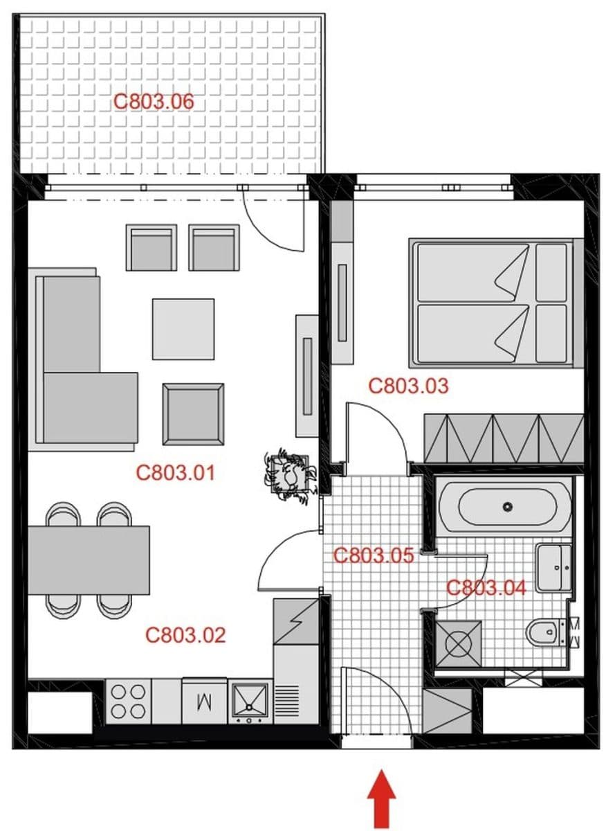 Pronájem bytu 2+kk 56 m², Jeremiášova, Praha, Praha Pronájem bytu 2+kk 56 m², Jeremiášova, Praha, Praha