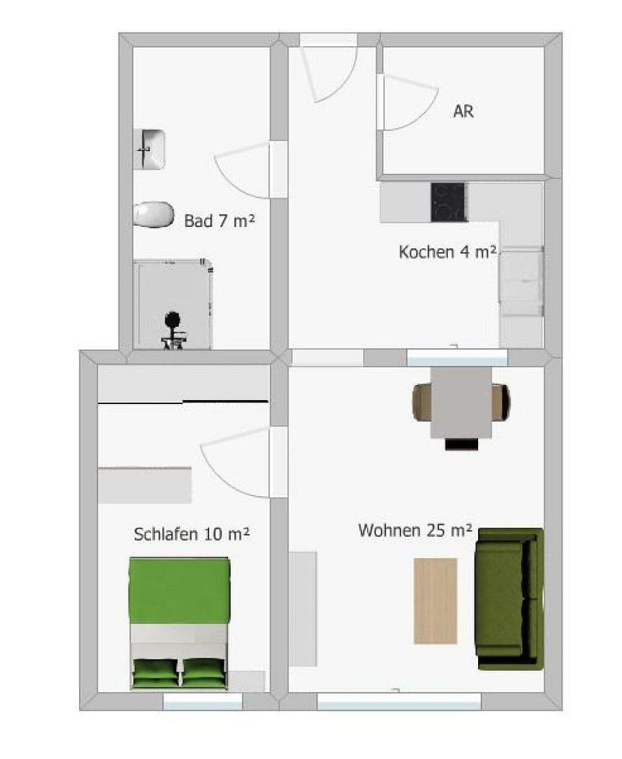 Pronájem bytu 2+1 51 m², Landshuter Straße 51, Wörth a.d.Isar, Bavorsko Pronájem bytu 2+1 51 m², Landshuter Straße 51, Wörth a.d.Isar, Bavorsko