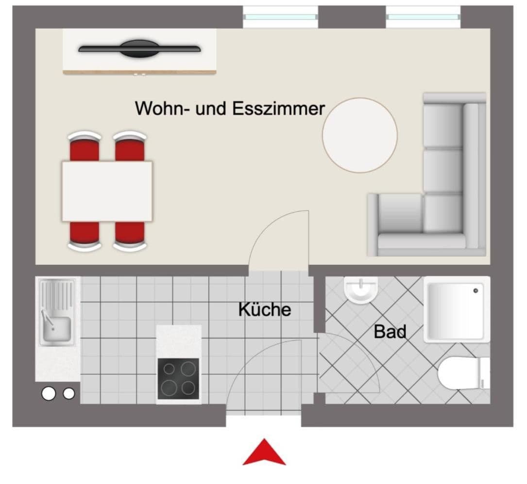 Pronájem bytu 1+1 30 m², Leyherstraße 10, Fürth, Bavorsko Pronájem bytu 1+1 30 m², Leyherstraße 10, Fürth, Bavorsko