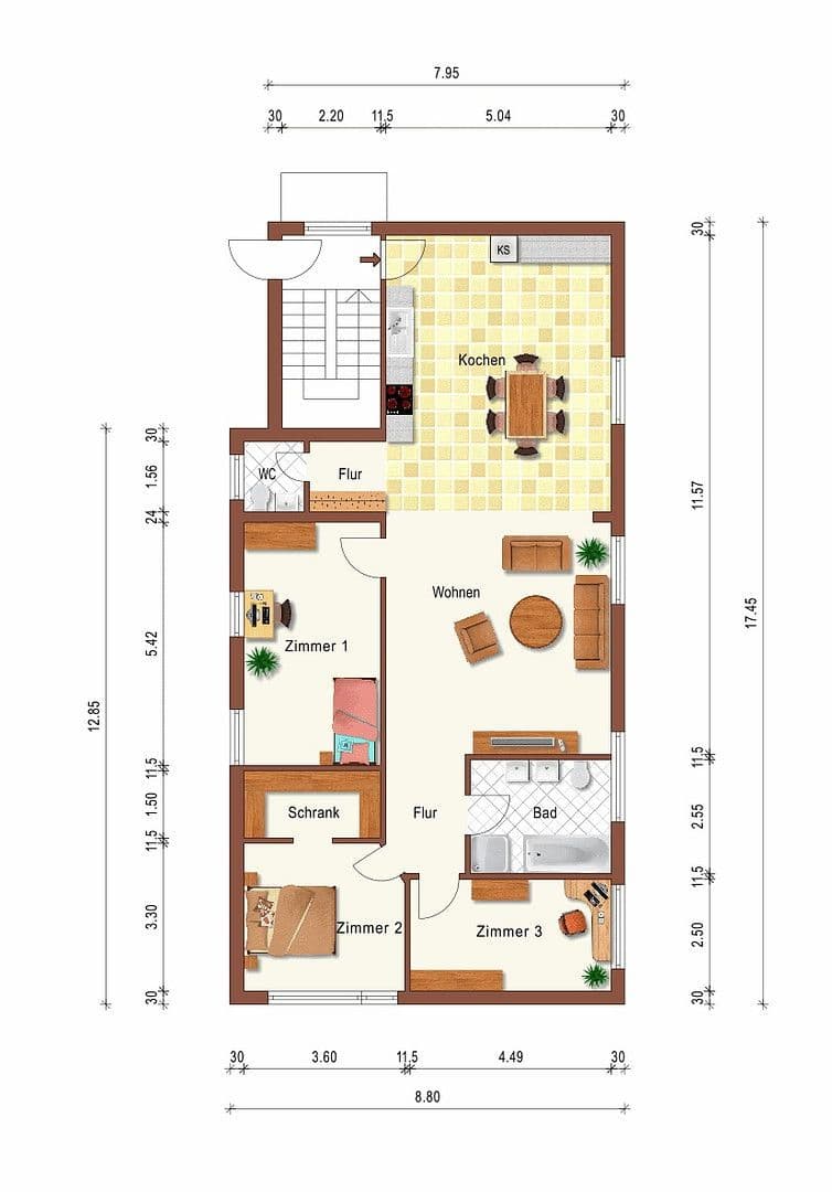 Pronájem bytu 4+1 116 m², Lagerstraße 12, Mannheim, Bádensko-Württembersko Pronájem bytu 4+1 116 m², Lagerstraße 12, Mannheim, Bádensko-Württembersko