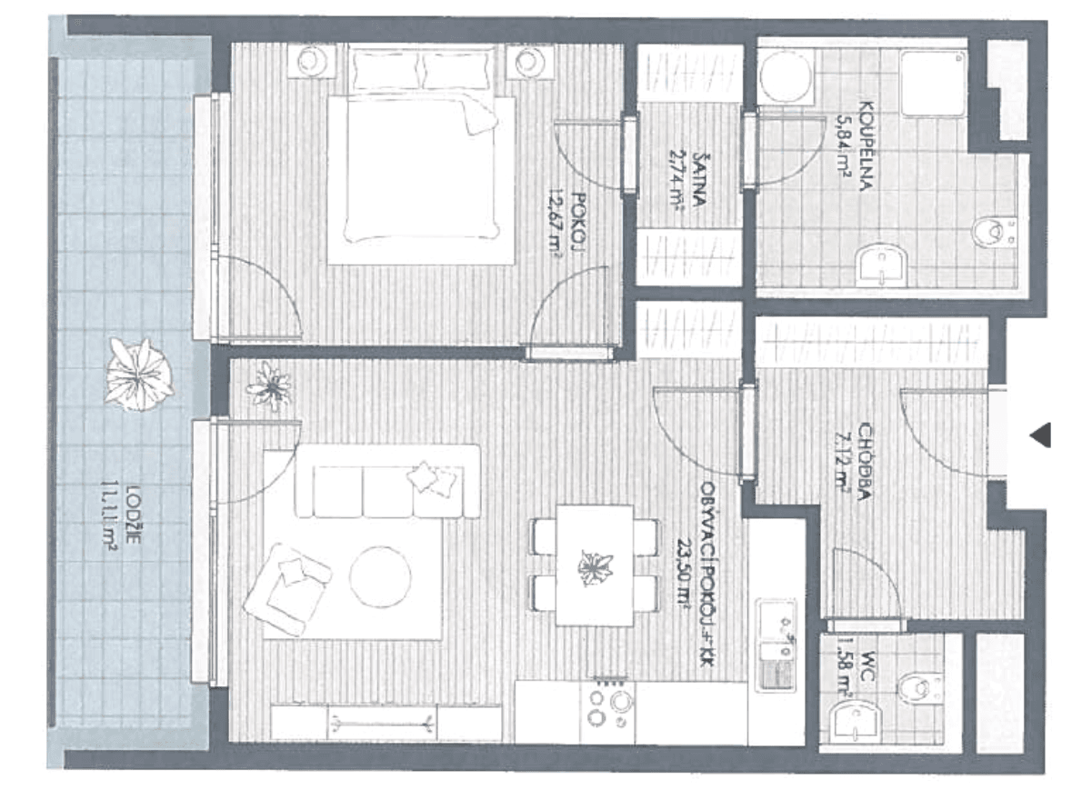 Pronájem bytu 2+kk 55 m², Tupolevova, Praha, Praha Pronájem bytu 2+kk 55 m², Tupolevova, Praha, Praha