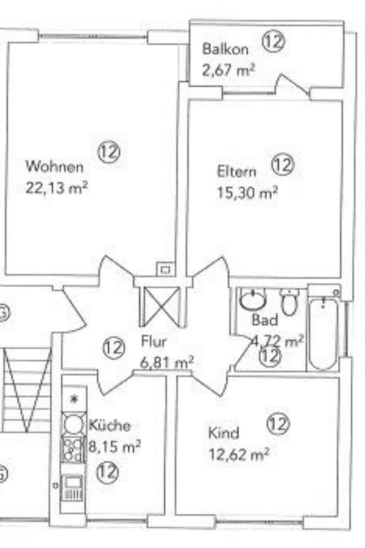 Pronájem bytu 3+1 74 m², Bürger-Meister-Diehl Str. 29, Eisenberg (Pfalz), Porýní-Falc Pronájem bytu 3+1 74 m², Bürger-Meister-Diehl Str. 29, Eisenberg (Pfalz), Porýní-Falc