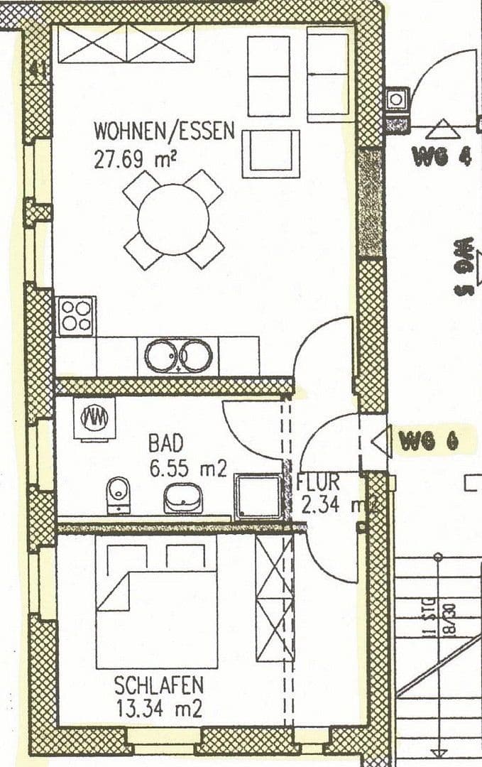 Pronájem bytu 2+1 50 m², Rohrer Str. 2, Meiningen, Durynsko Pronájem bytu 2+1 50 m², Rohrer Str. 2, Meiningen, Durynsko