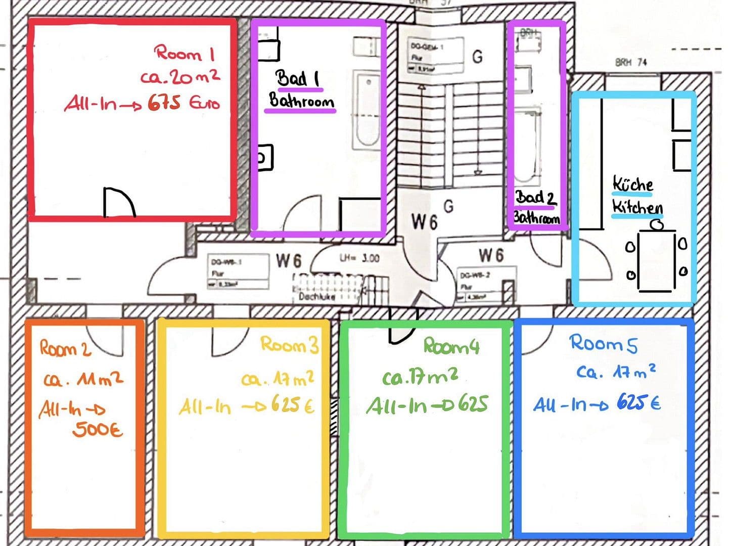 Pronájem bytu 20 m², An der Kaiseraue 11, Bochum, Severní Porýní-Vestfálsko Pronájem bytu 20 m², An der Kaiseraue 11, Bochum, Severní Porýní-Vestfálsko
