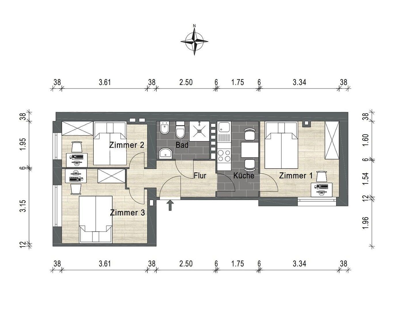 Prodej bytu 3+1 61 m², Düsseldorf, Severní Porýní-Vestfálsko Prodej bytu 3+1 61 m², Düsseldorf, Severní Porýní-Vestfálsko